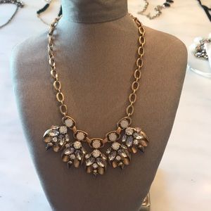J. Crew Statement Necklace Gold/Crystal